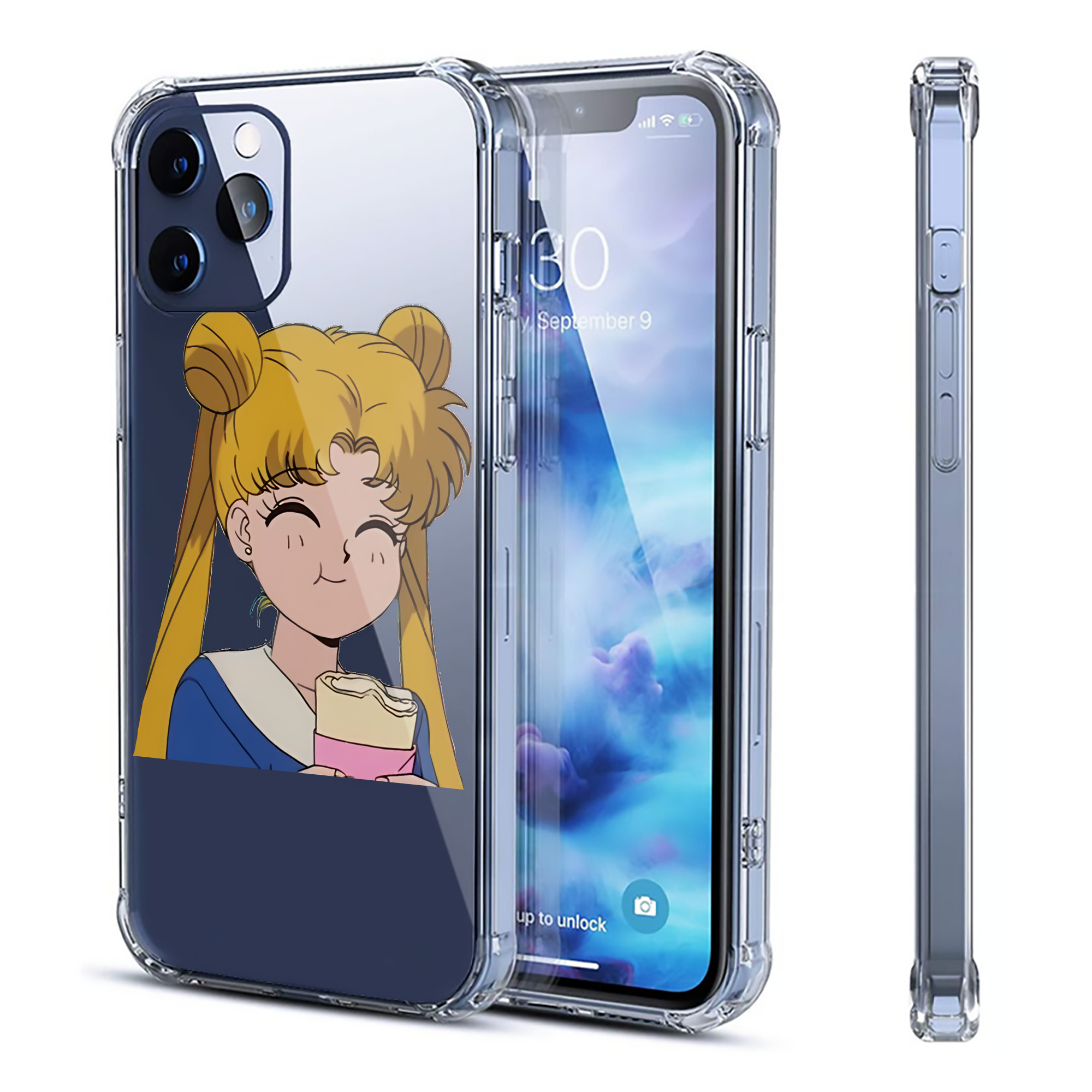 （画像用） 美少女戦士セーラームーン 愛野 美奈子 あいの みなこ Sailor Moon Aino Minako 【iPhone 12シリーズ対応】透明スマホケース（クリアソフトケース）